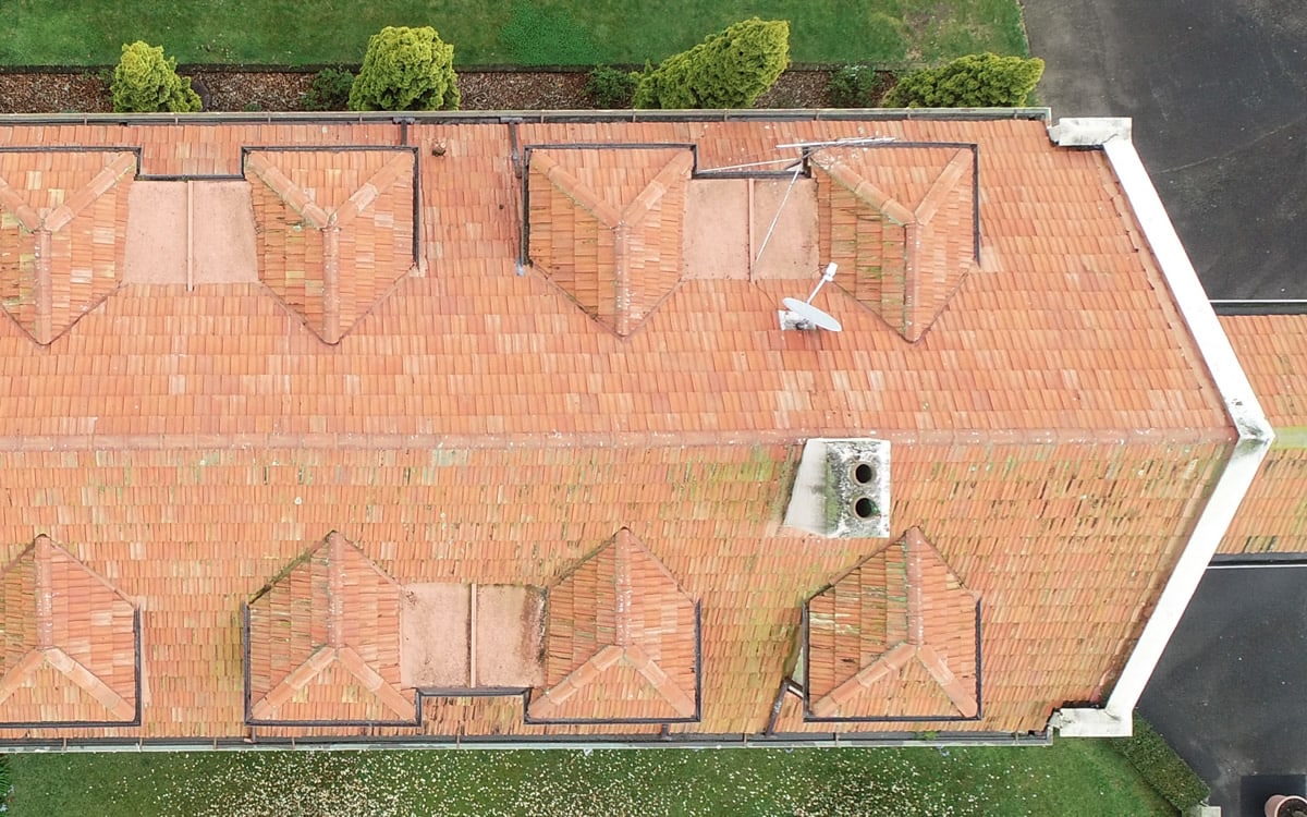 Roof before treatment